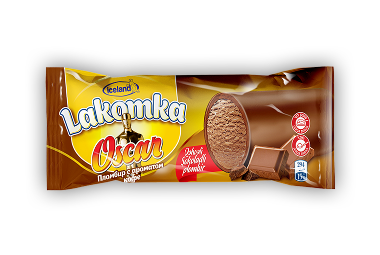OSKAR | COFFEE VLAVOUR PLOMBIERE WITH A CHOCOLATE FLAVOUR COATING | LAKOMKA