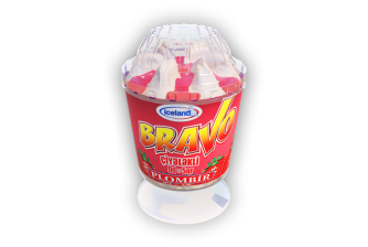 BRAVO | STRAWBERRY FLAVOUR PLOMBIERE | PLASTIC CUP