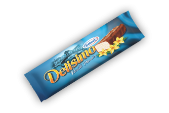 DELISIMO | VANILLA FLAVOUR PLOMBIERE WITH A CHOCOLATE FLAVOUR COATING | STICKS