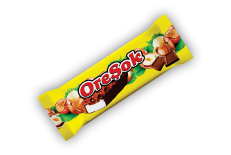 OREŞOK | HASELNUT, CARAMEL & VANILLA FLAVOUR PLOMBIERE WITH A CHOCOLATE FLAVOUR COATING | STICKS